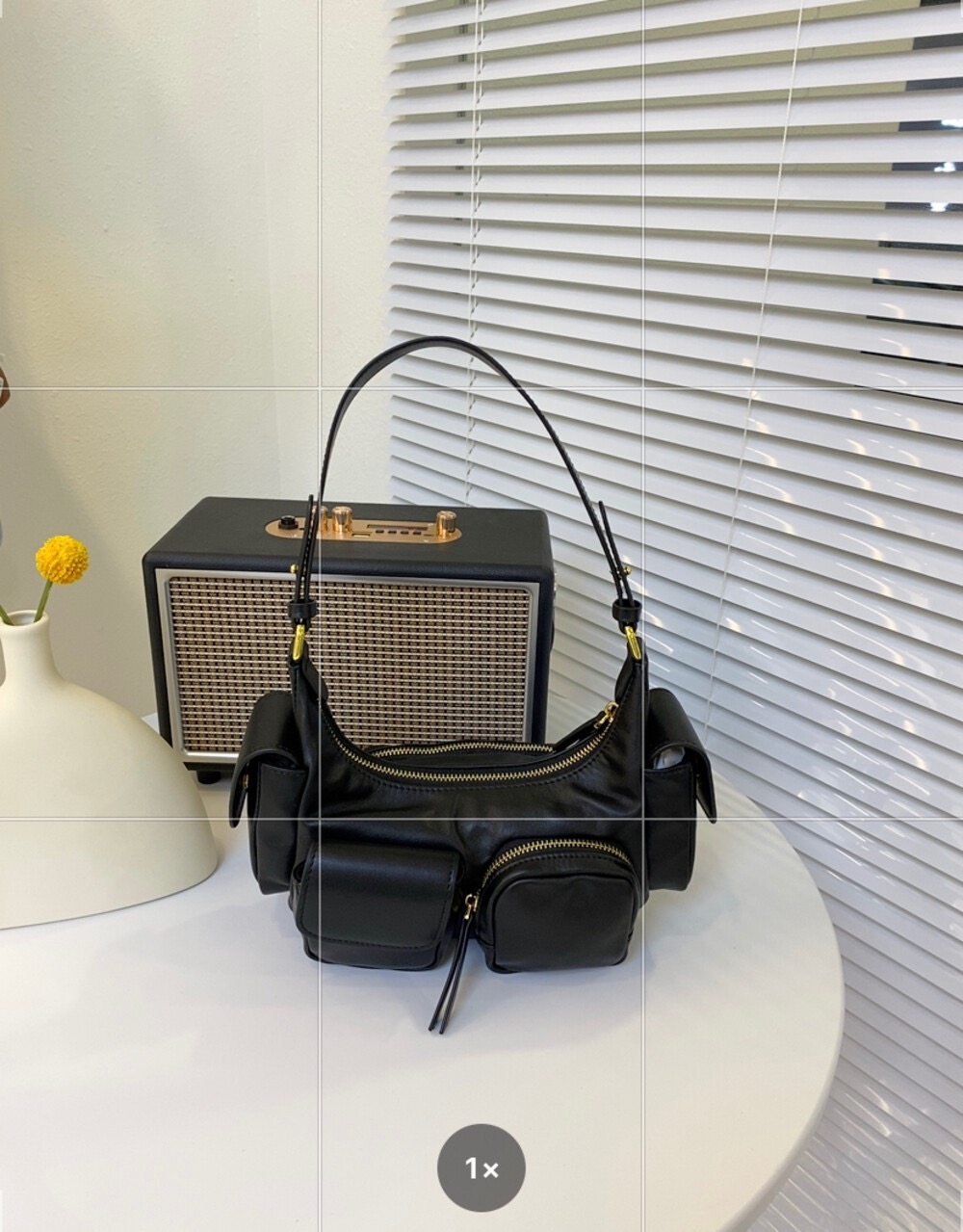 Trendy Multi-Pocket Zipper Retro Crescent Underarm Shoulder Bag
