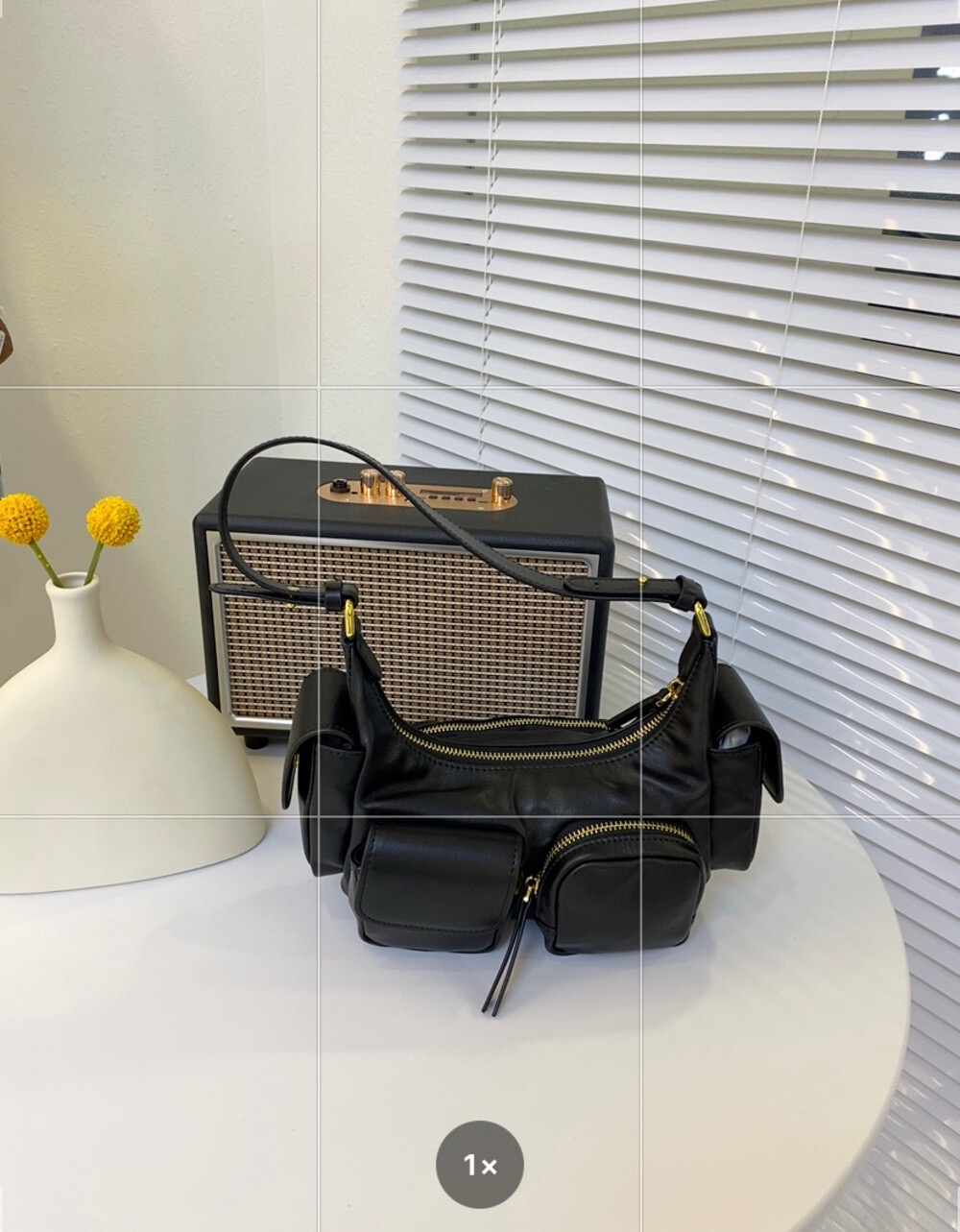 Trendy Multi-Pocket Zipper Retro Crescent Underarm Shoulder Bag - Image 5