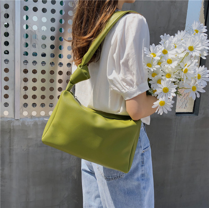 MZ Small Niche Design Knot Tofu Bag Women's Trendy Shoulder Underarm Casual Soft Pillow Bag - Image 2