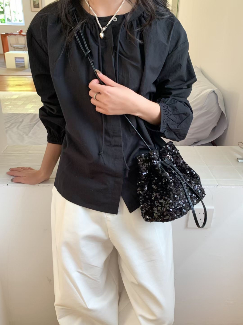 2025 Summer New Women's Gradient Sequin Handbag Shoulder Crossbody Bucket Evening Bag - Image 3