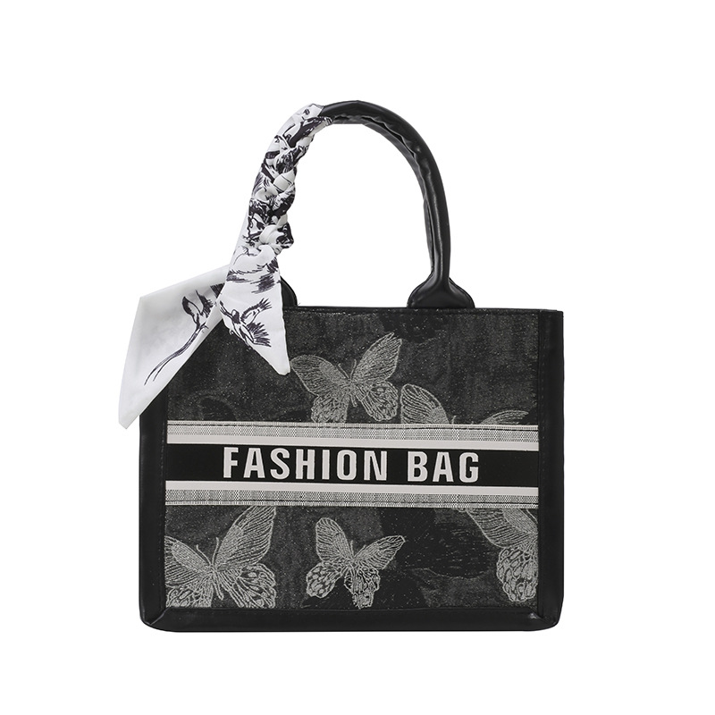 Embroidered Tote Bag for Women 2025 Large Capacity Minimalist Shoulder Bag - Image 5