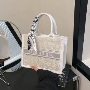 Embroidered Tote Bag for Women 2025 Large Capacity Minimalist Shoulder Bag