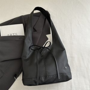Korean Minimalist Bow Large Capacity Tote Bag for Women 2025 Casual Shoulder Bag