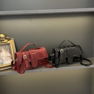 Korean Minimalist Handheld Square Bag 2025 Fashionable High Appeal Shoulder Bag Textured Personalized Ins Crossbody Bag