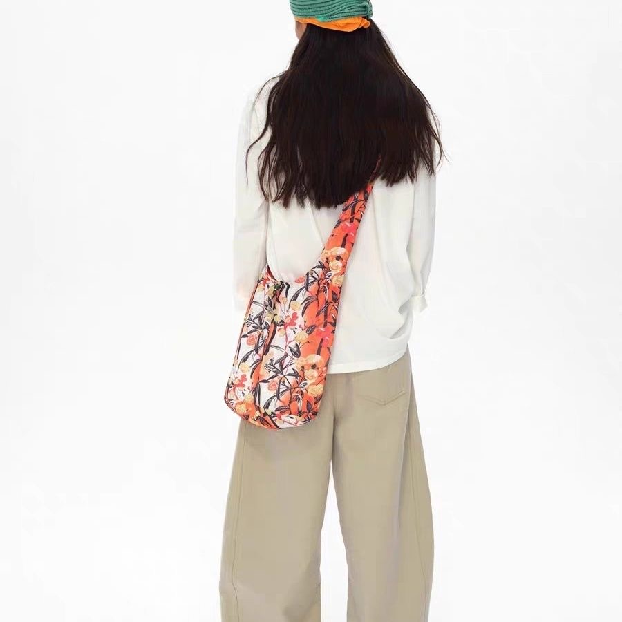 Summer Sailor Floral Crossbody Bag 2 Colors Tropical Print Shoulder Cloth Bag - Image 3