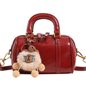 Angora Red Pillow Bag Women 2026 New Autumn Winter Light Luxury Niche Commute Small Handbag Crossbody