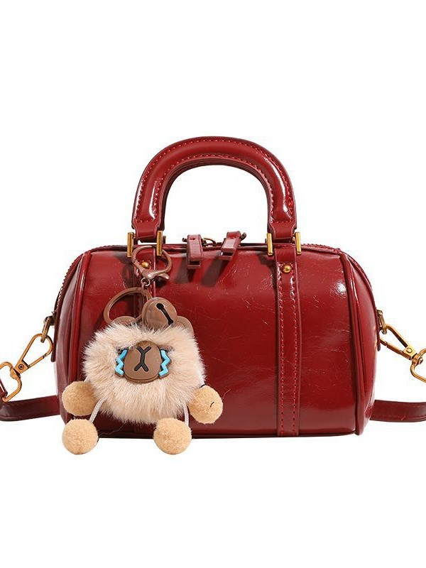 Angora Red Pillow Bag Women 2026 New Autumn Winter Light Luxury Niche Commute Small Handbag Crossbody